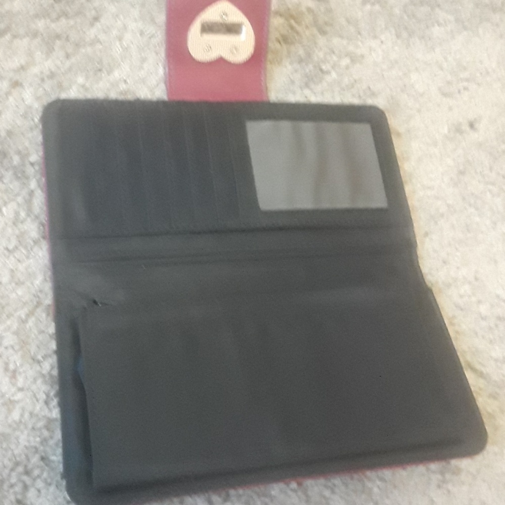 Leather Rhinestone Wallet &heart lock - Picture 5 of 5